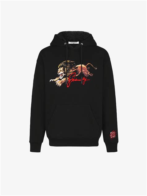 givenchy leo printed sweatshirt|givenchy hoodie.